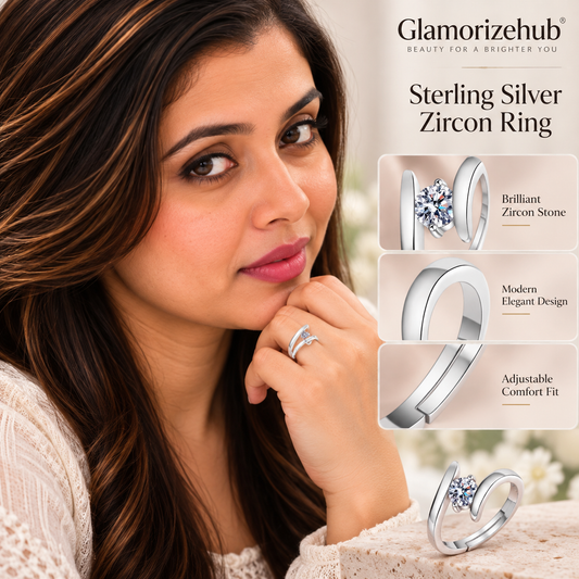 Sterling Silver Zircon Ring